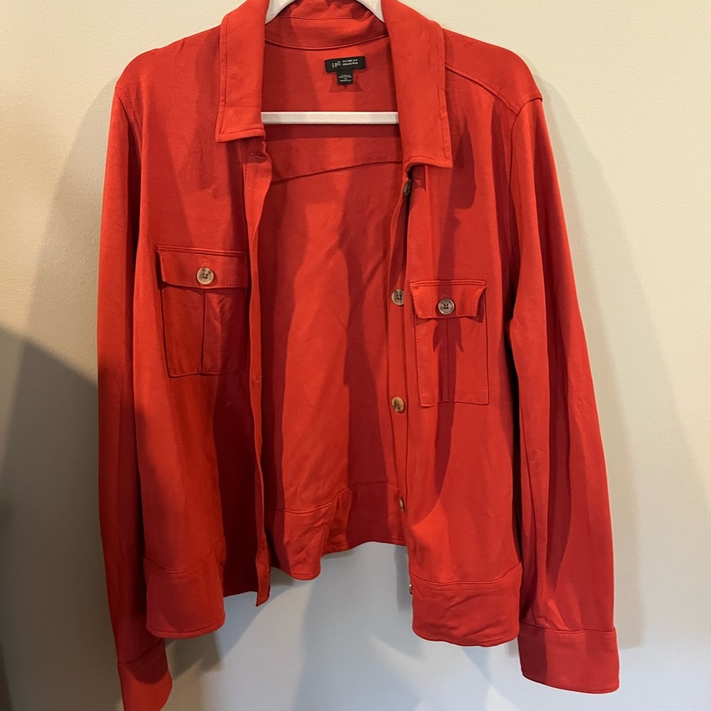 J. Jill Vibrant Red Utility Jacket